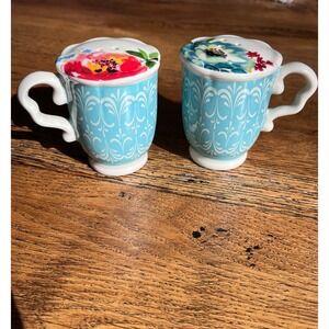 Vtg. The Pioneer Woman Bloom Salt Pepper Shaker Granny Cottage Core Farmehouse